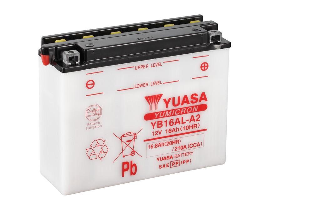 Batteria auto YUASA Moto YB16AL A2 CCA PIOMBO 12V 16Ah 210A